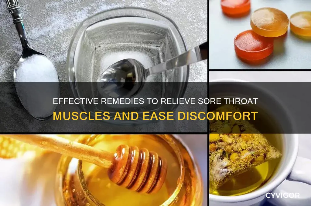 how to treat sore throat muscles