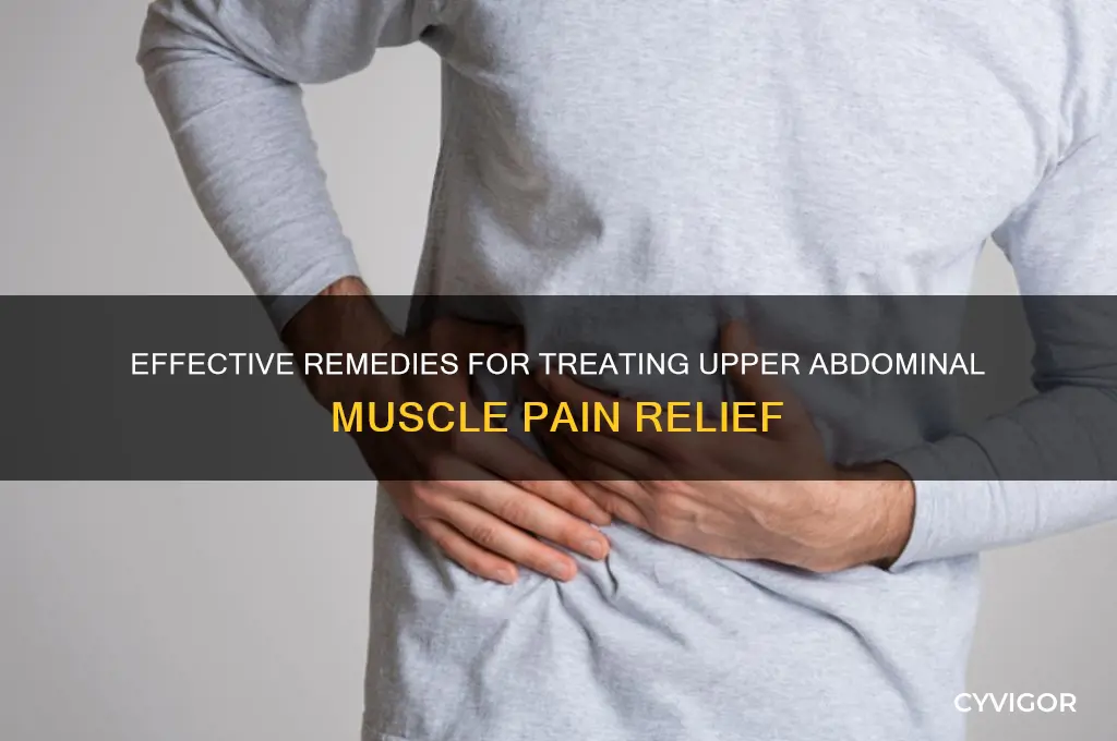 how to treat upper abdominal muscle pain