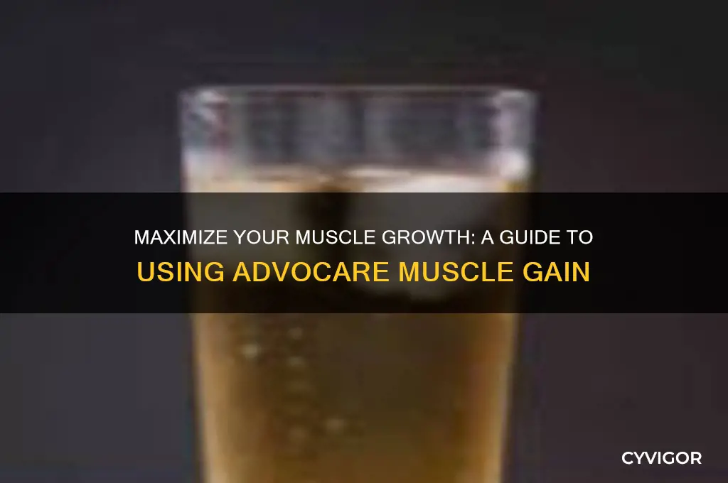 how to use advocare muscle gain