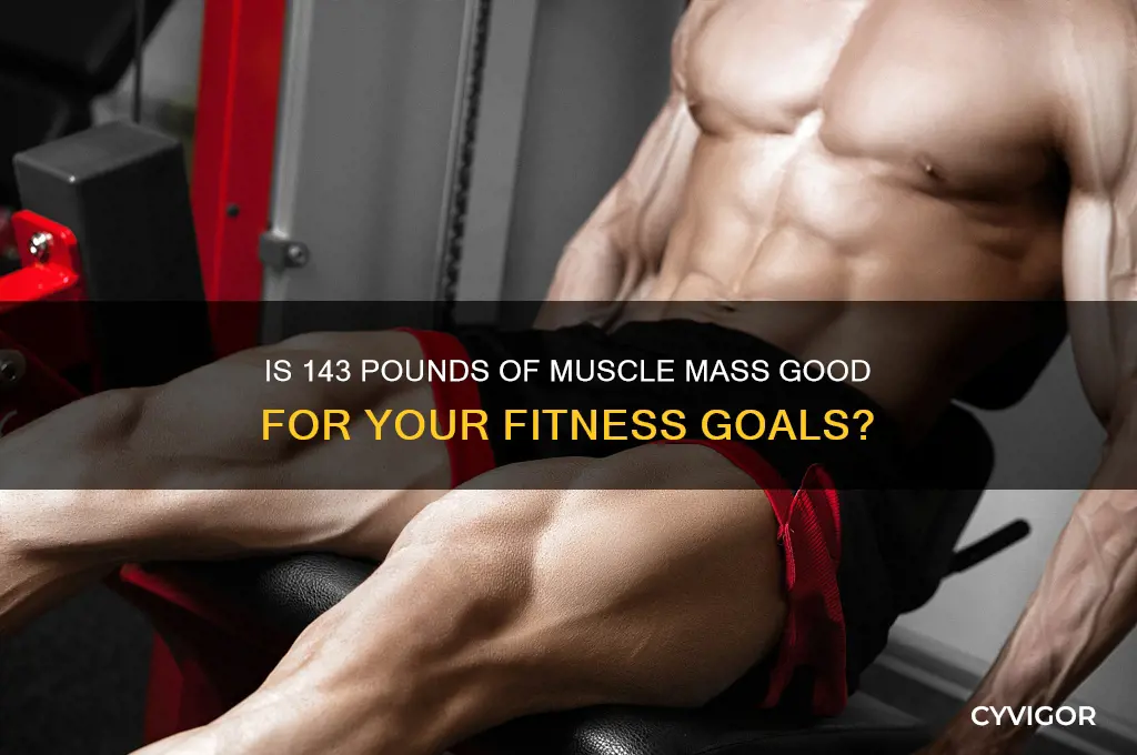 is 143 pounds muscle mass good