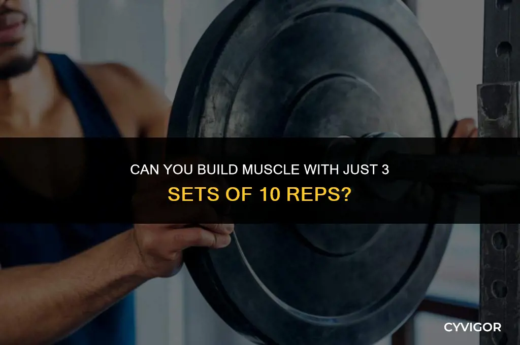 is 3 sets of 10 enough to build muscle