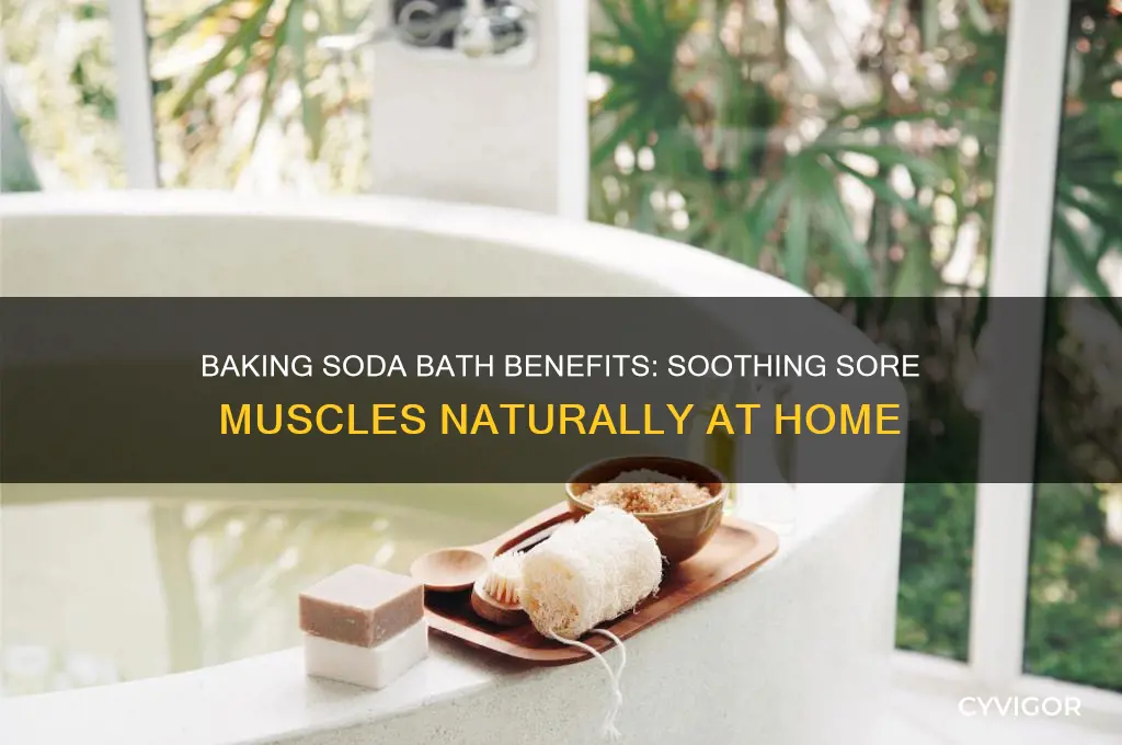 is a baking soda bath good for sore muscles