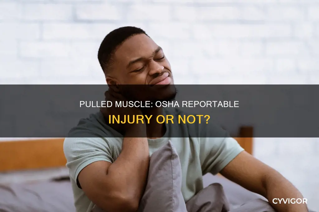 is a pulled muscle a reportable injury to osha