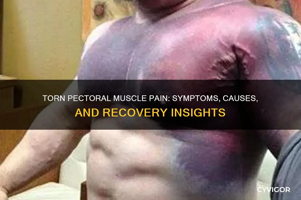 is a torn pectoral muscle painful
