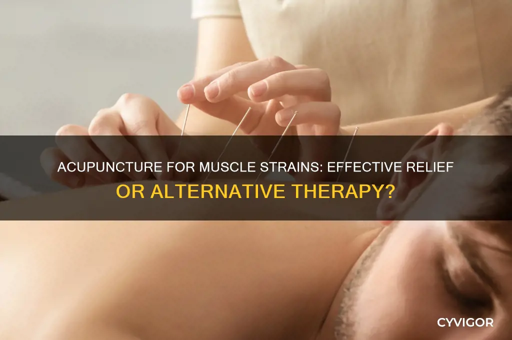 is acupuncture good for muscle strains