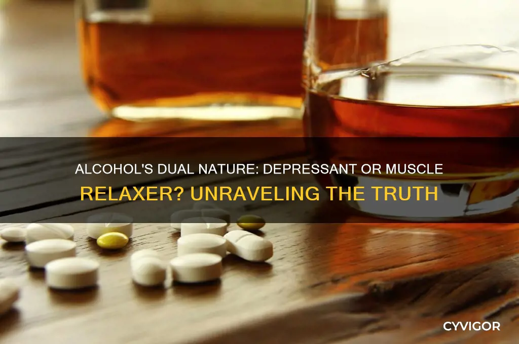 is alcohol a depressant or muscle relaxer