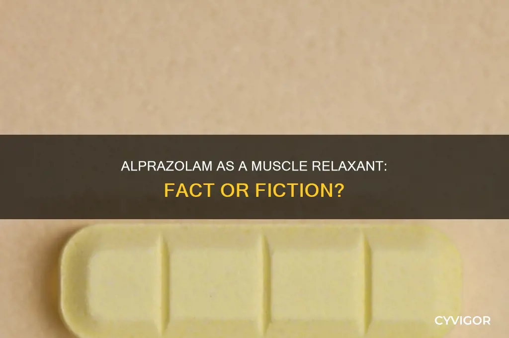 is alprazolam a muscle relaxant