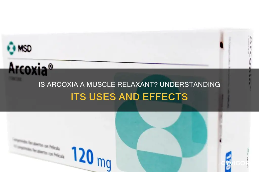 is arcoxia a muscle relaxant