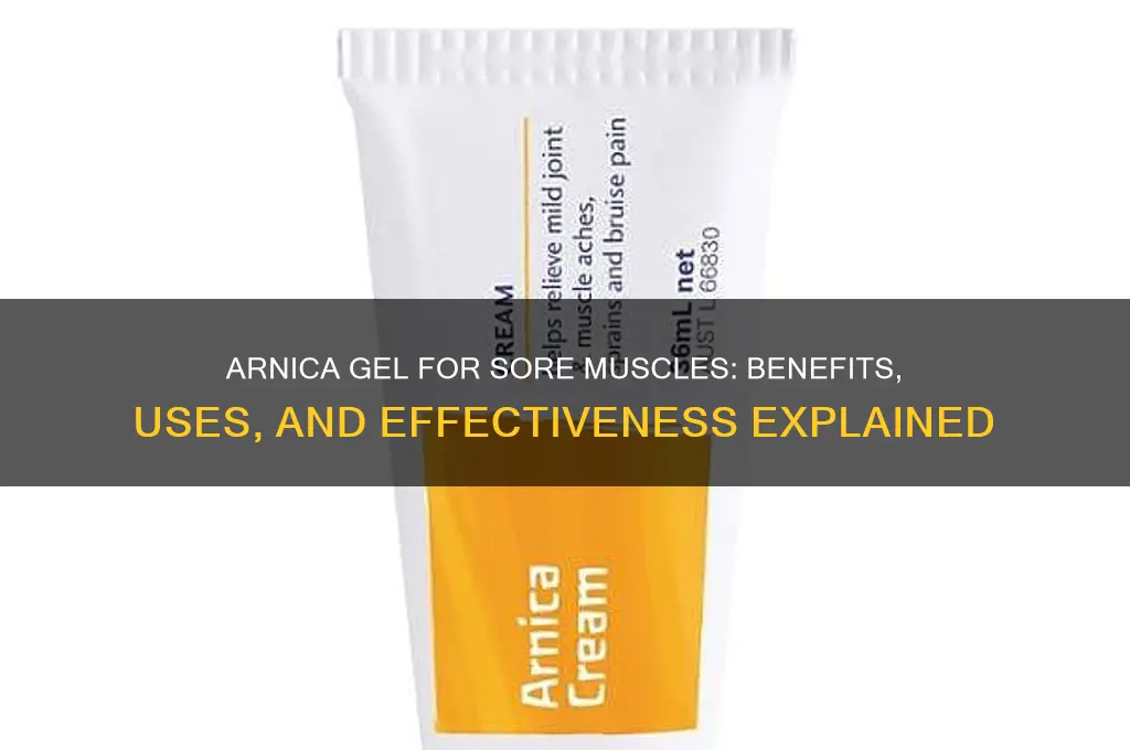 is arnica gel good for sore muscles