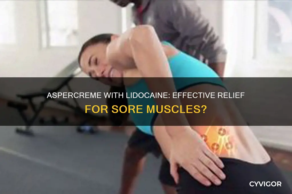 is aspercreme with lidocaine for sore muscles