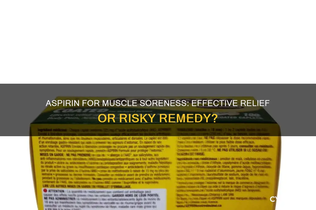 is aspirin good for muscle soreness