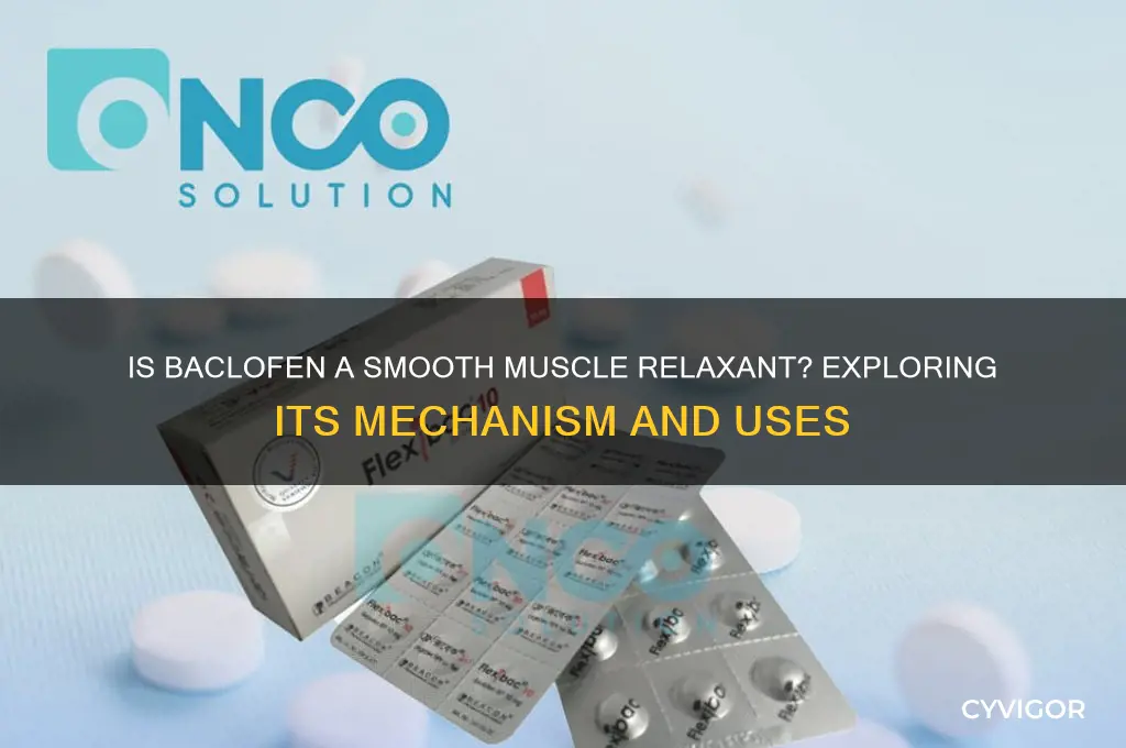 is baclofen a smooth muscle relaxant