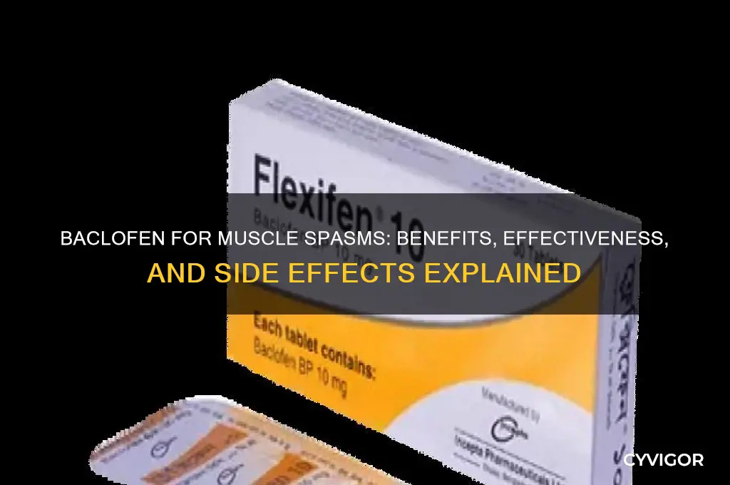 is baclofen good for muscle spasms
