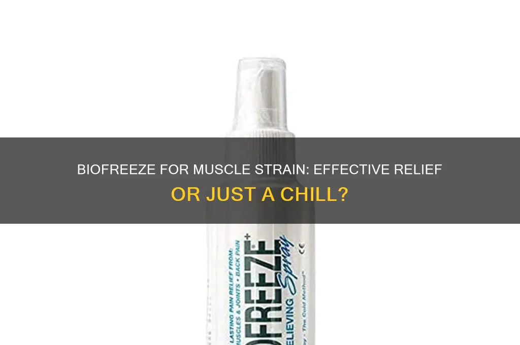 is biofreeze good for muscle strain