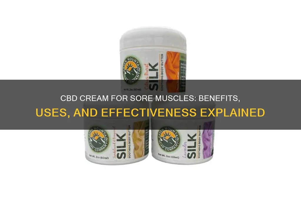 is cbd cream good for sore muscles