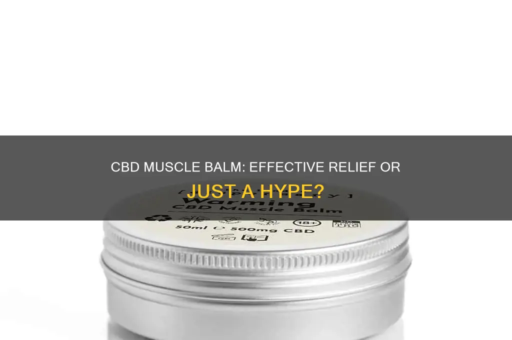 is cbd muscle balm any good