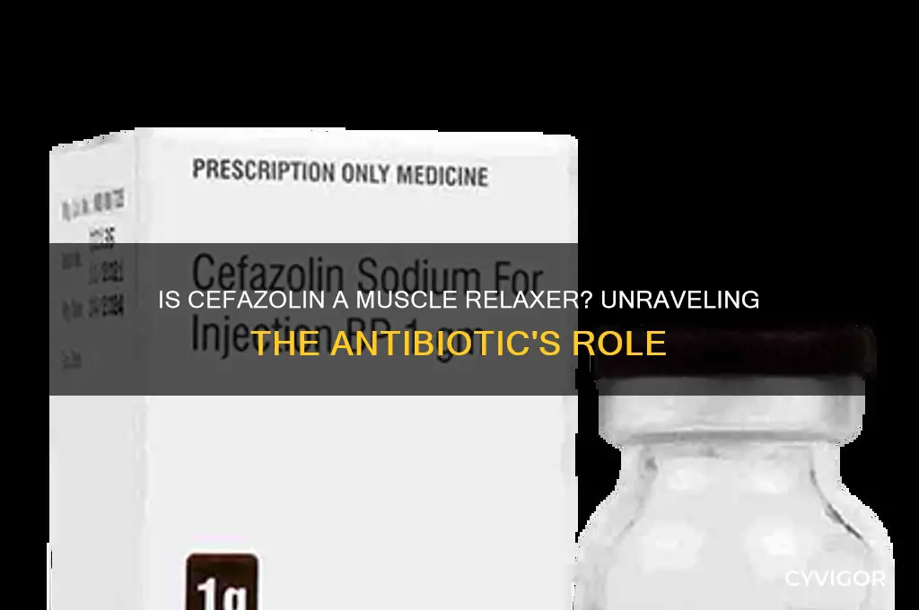 is cefazolin a muscle relaxer