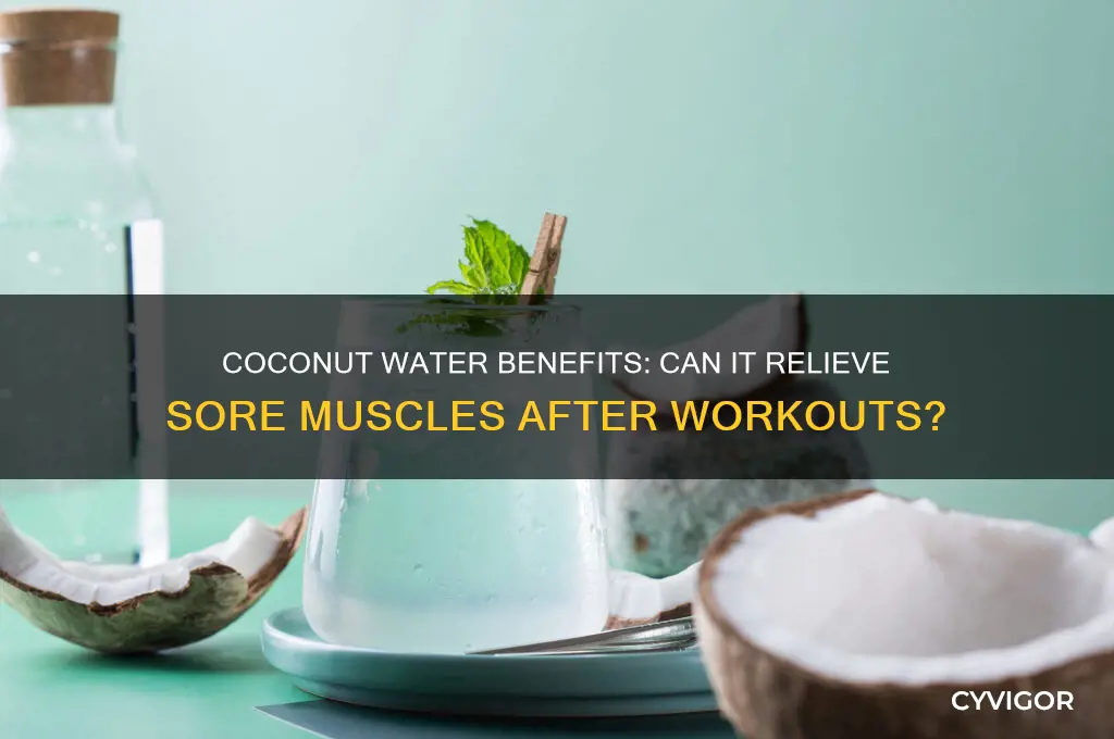 is coconut water good for sore muscles