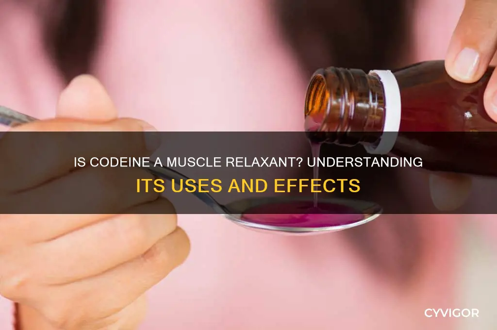 is codiene a muscle relaxant