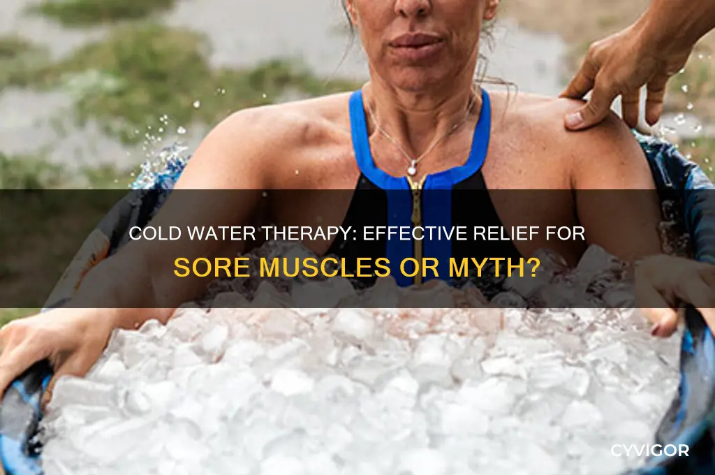 is cold water good for sore muscles