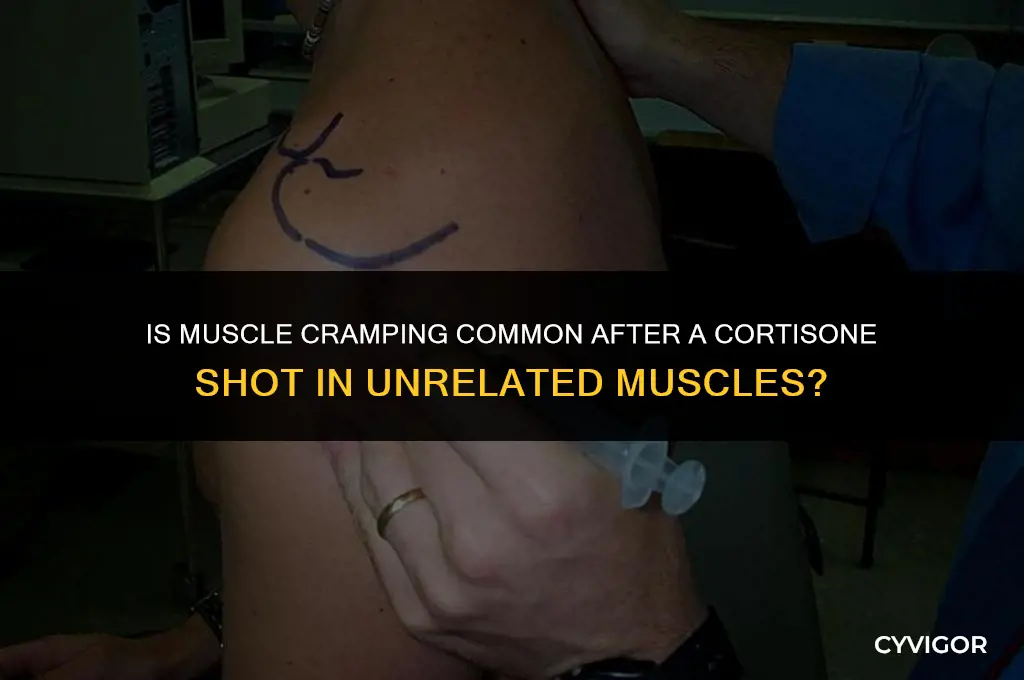 is cramping common after cordisone shot in unrelated muscle
