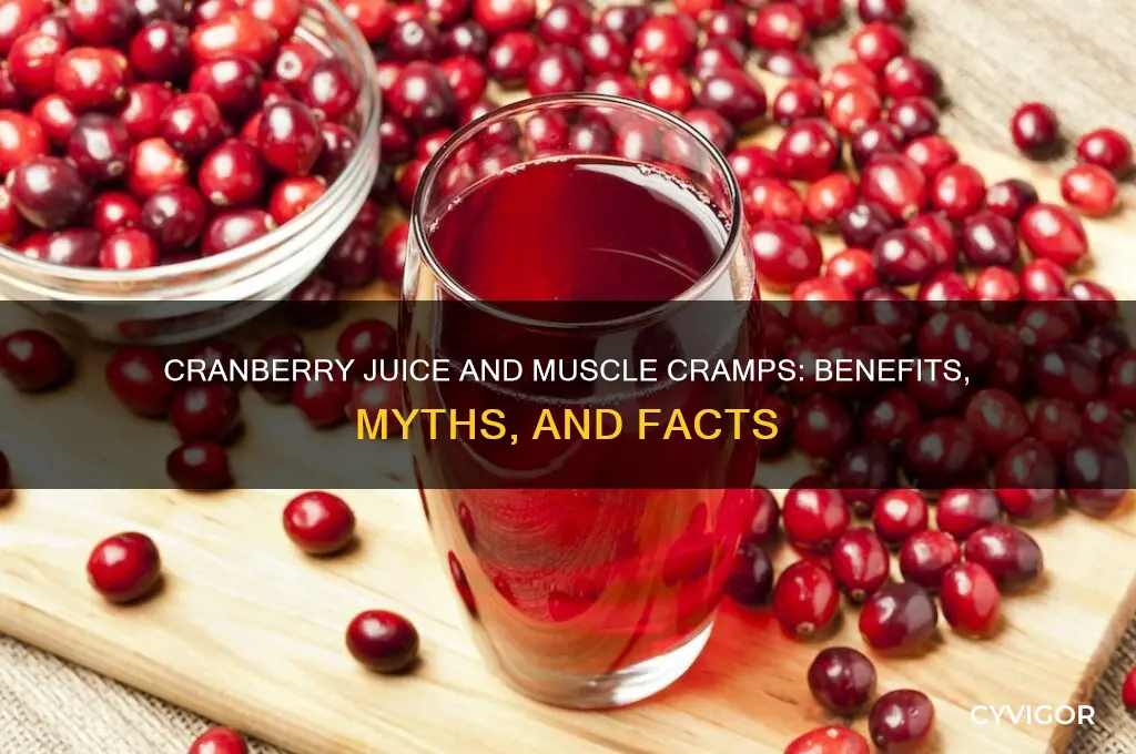 is cranberry juice good for muscle cramps