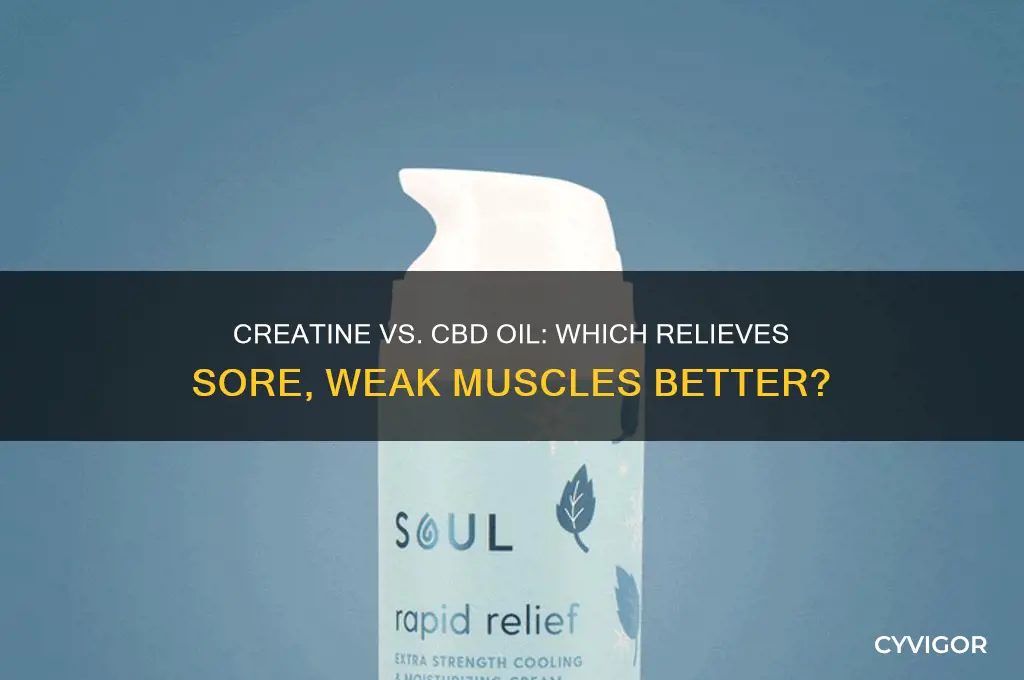 is creatine or cbd oil better for sore weak muscles