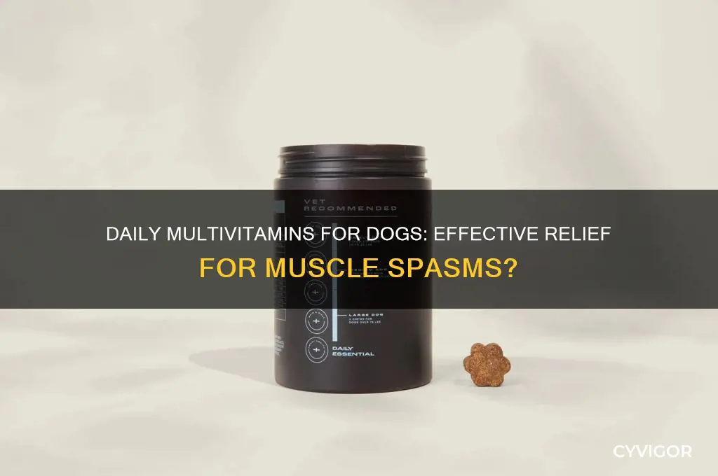 is daily multivitamin good for dogs muscle spasms