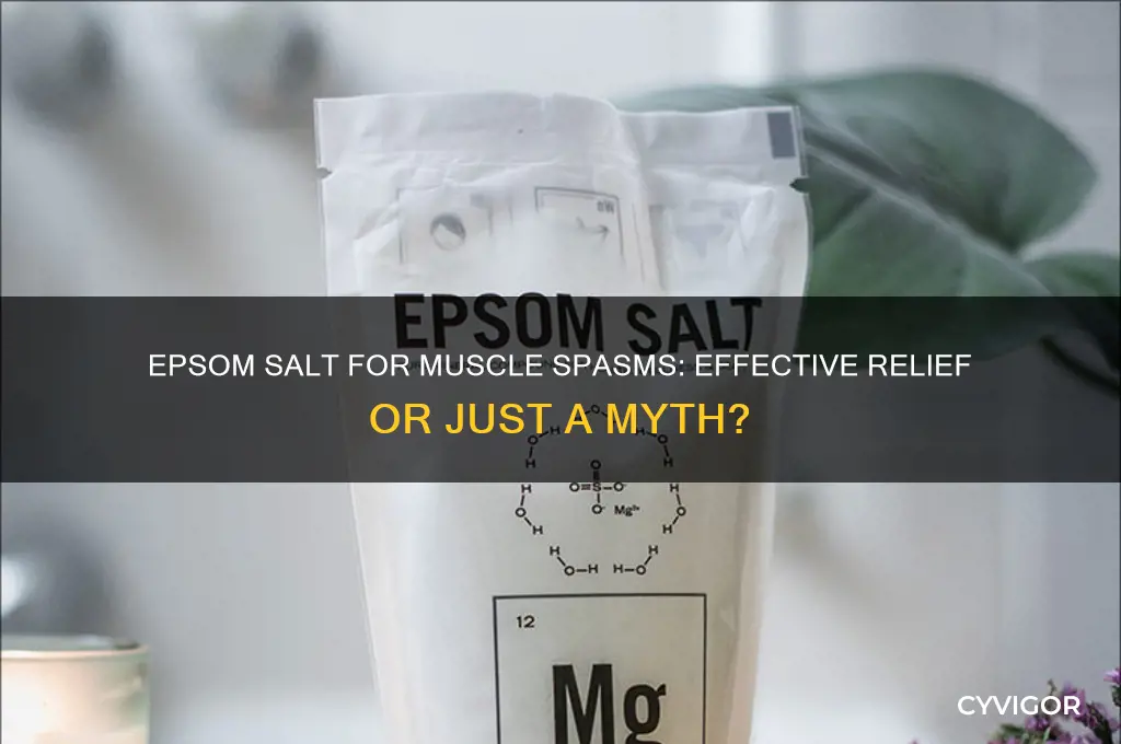 is epsom salt good for muscle spasms