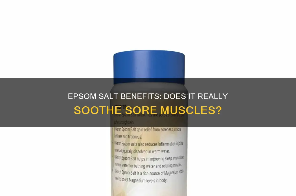 is epsom salt good for muscles