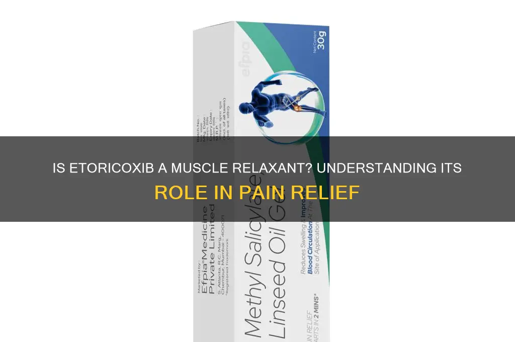 is etoricoxib a muscle relaxant