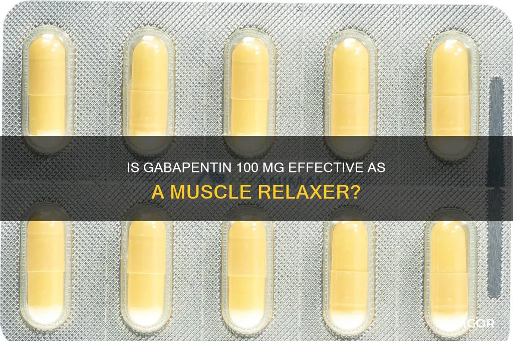 is gabapentin 100 mg a muscle relaxer
