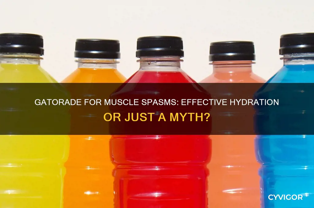 is gatorade good for muscle spasms