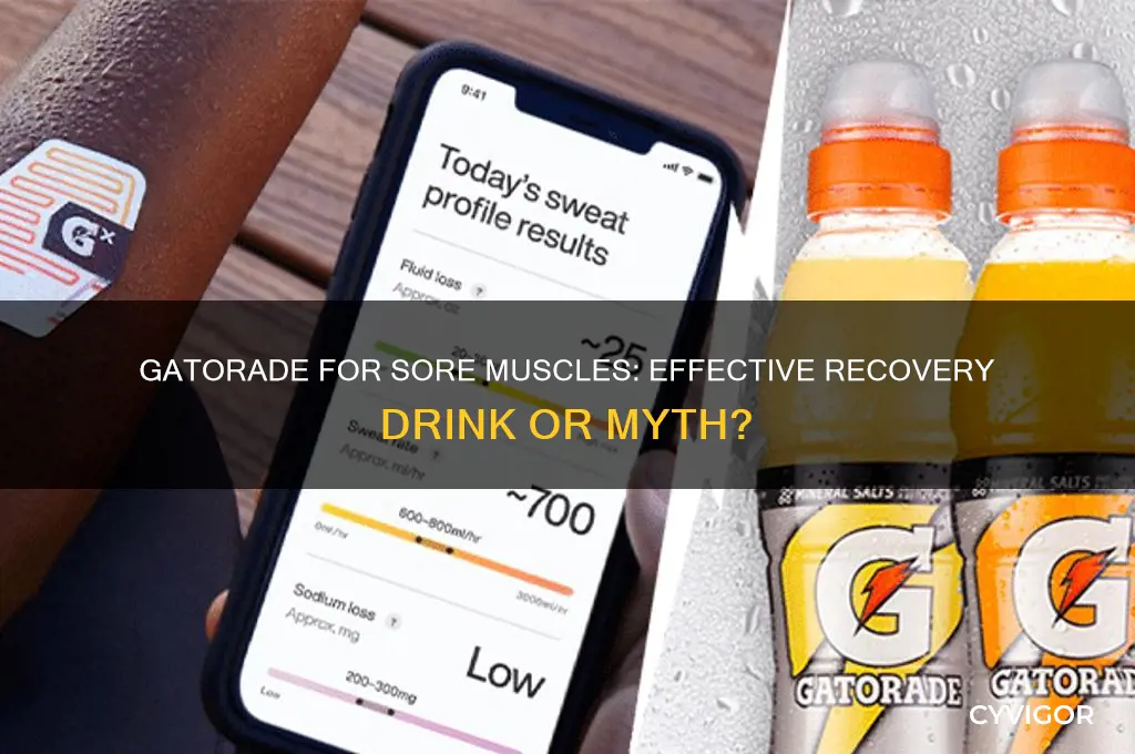 is gatorade good for sore muscles