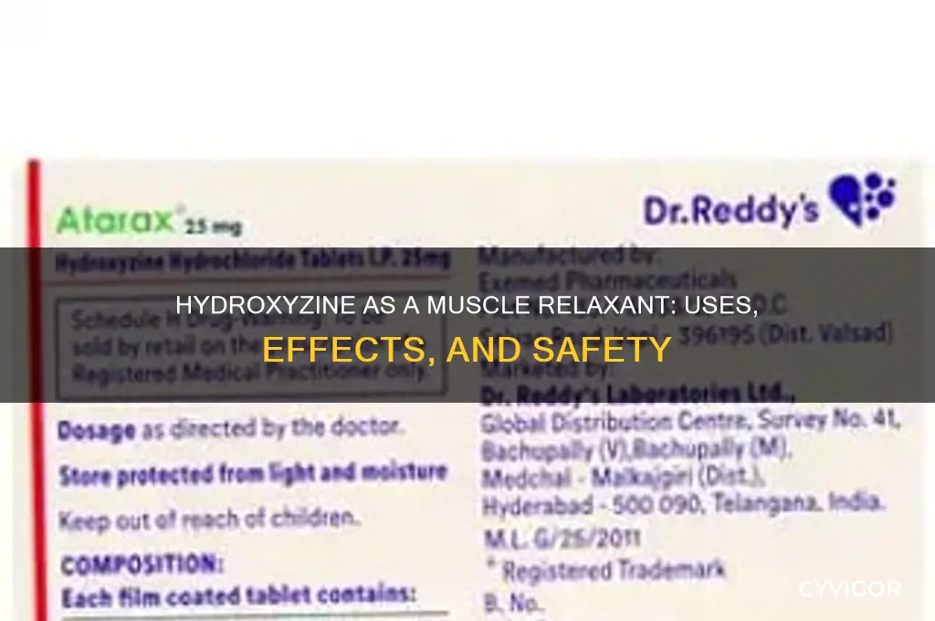 is hydroxizine a muscle relaxant