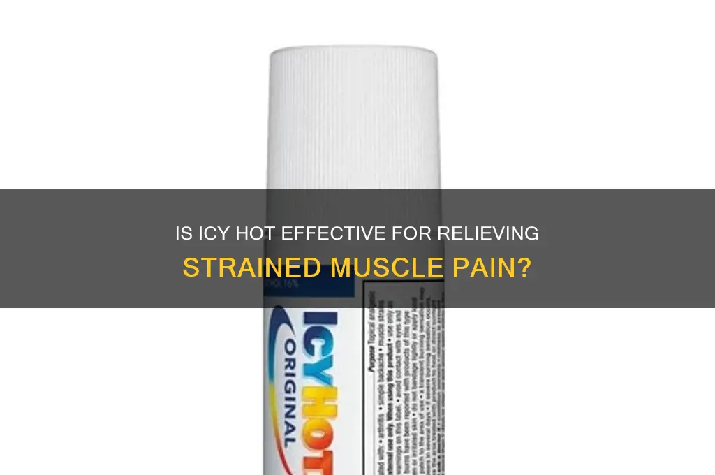 is icey hot good for strained muscle