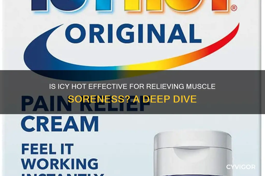 is icy hot good for muscle soreness