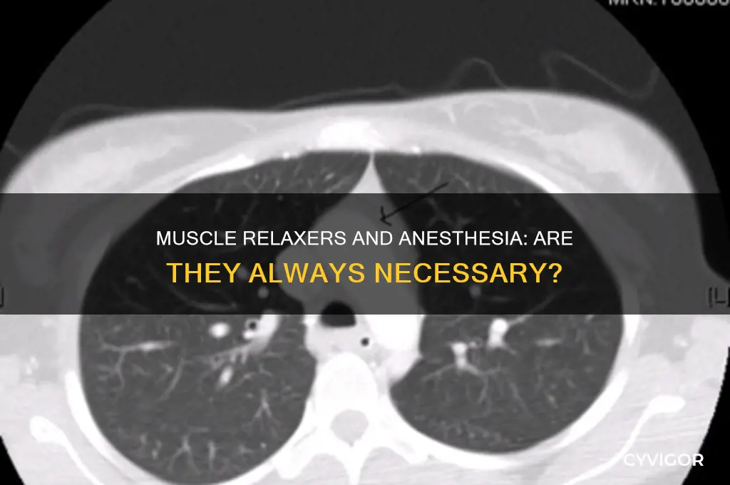 is it necessary to use muscle relaxer during anesthesia