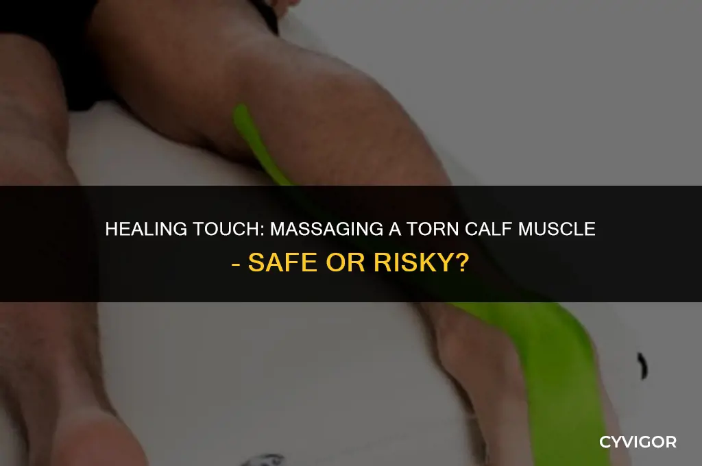 is it ok to massage a torn calf muscle