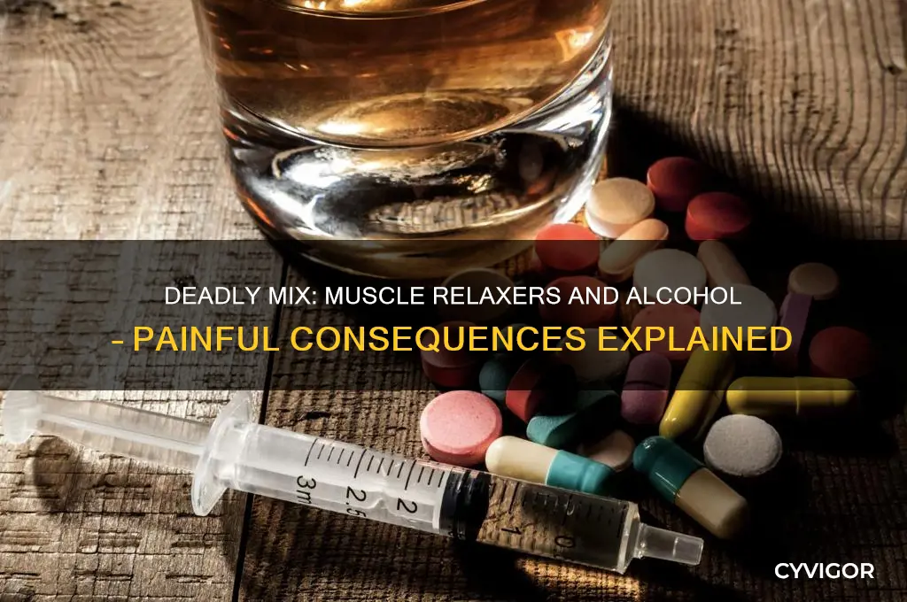 is it painful to die from muscle relaxers and alcohol