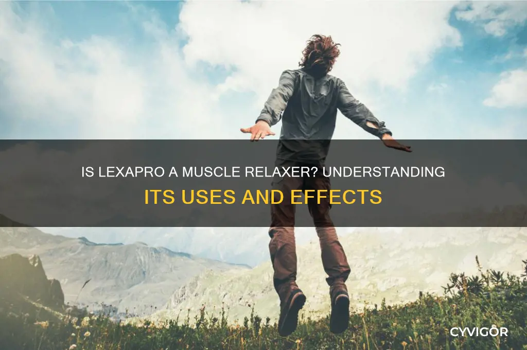 is lexapro a muscle relaxer