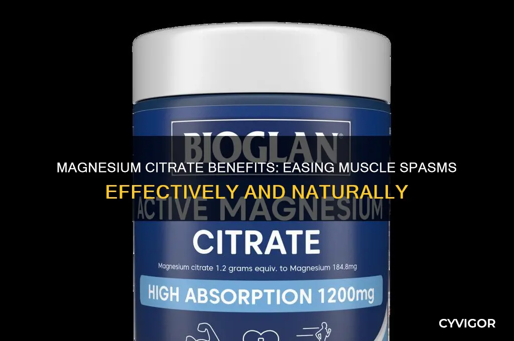 is magnesium citrate good for muscle spasms