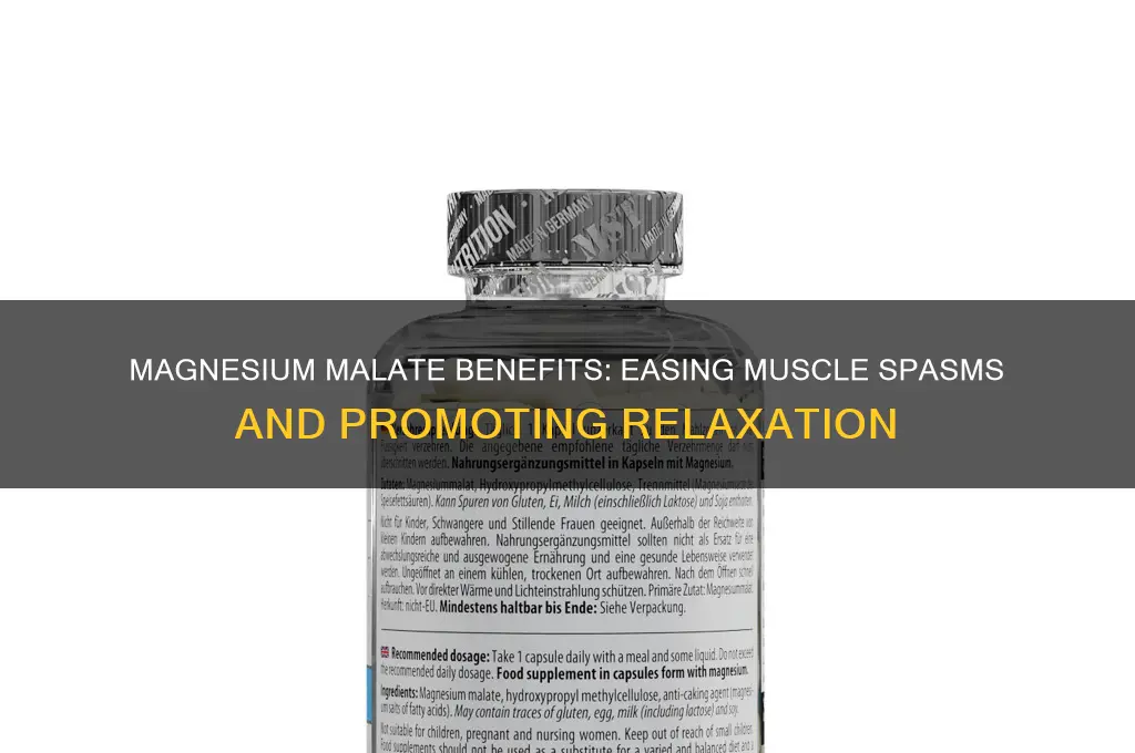 is magnesium malate good for muscle spasms