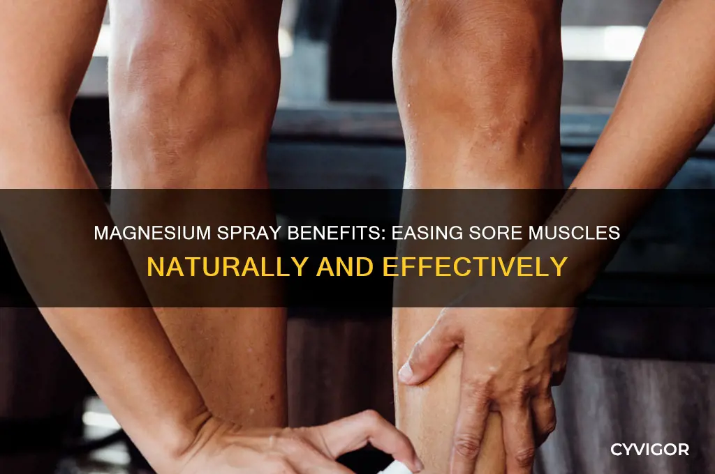 is magnesium spray good for sore muscles