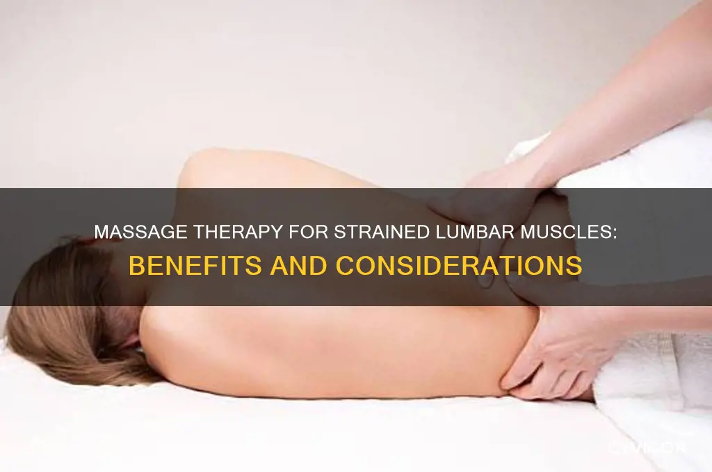 is massage good for a strained lumber muscle