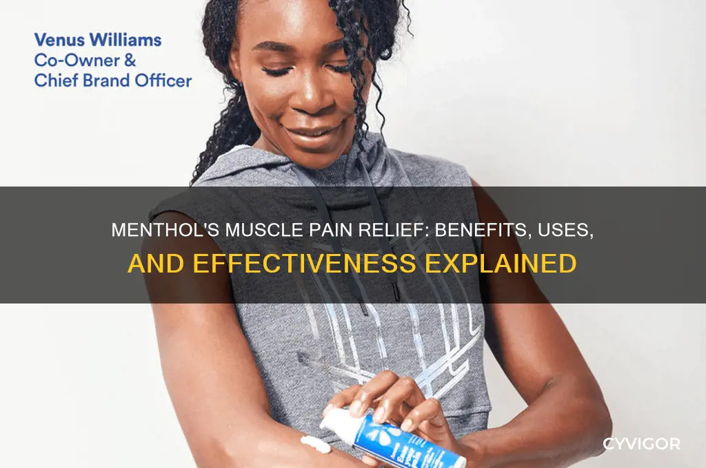is menthol good for muscle pain