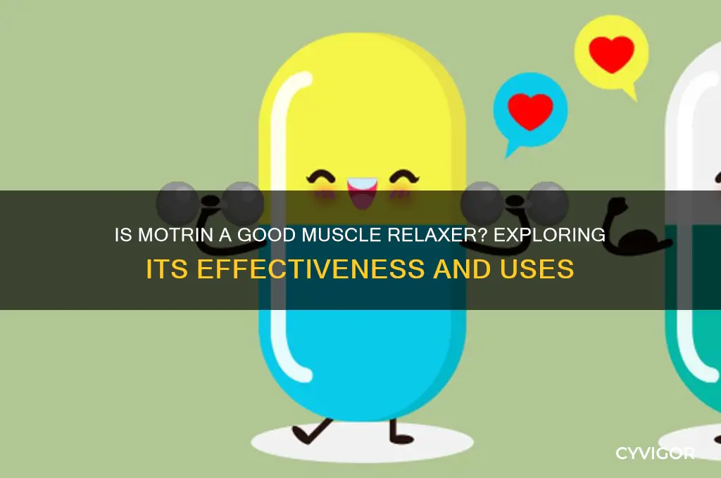 is motrin a good muscle relaxer