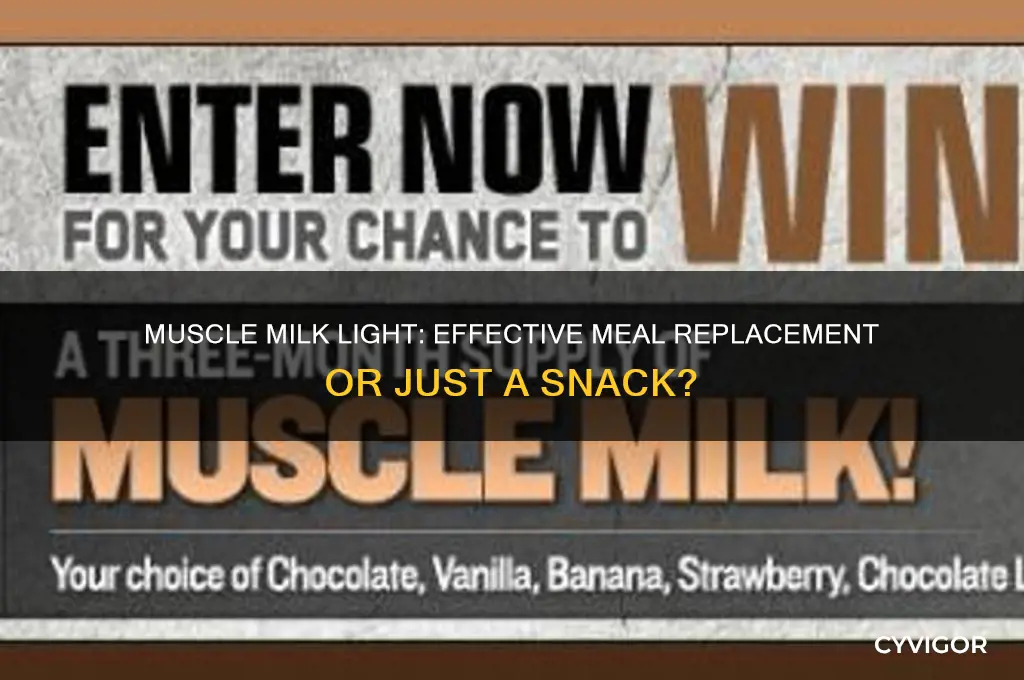 is muscle milk light a good meal replacement