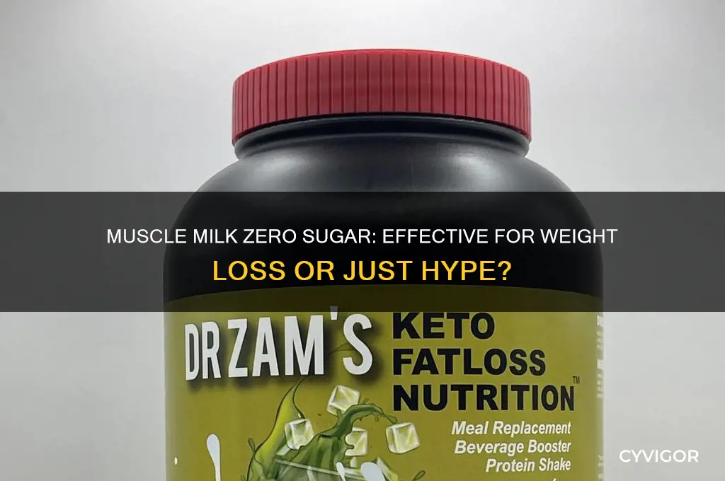 is muscle milk zero sugar good for weight loss
