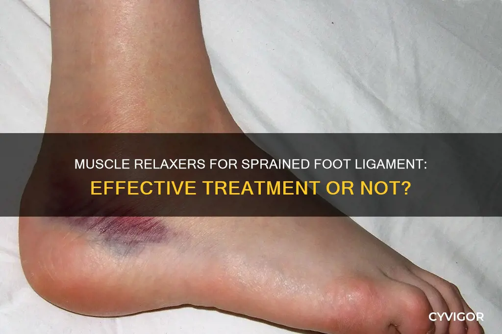 is muscle relaxer good for sprained foot ligament